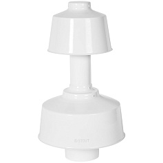 STOUT SCR-6010-800003 STOUT Оголовок вертикальный с ветрозащитой традиц. коакс. D60(п)/100(п) БЕЛЫЙ широкий