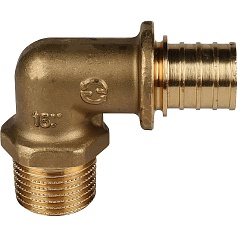 STOUT  Угольник-переходник с наружной резьбой 20xR 1/2" для труб из сшитого полиэтилена аксиальный