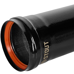 STOUT SCR-0080-600500 STOUT Удлинитель дымохода традиц. D80(п-м), L500, ЧЕРНЫЙ