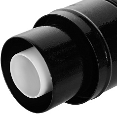 STOUT SCR-8610-800011 STOUT Оголовок вертикальный с ветрозащитой конденсац. коакс. D60(п)/100(п) ЧЕРНЫЙ узкий