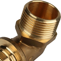 STOUT  Угольник-переходник с наружной резьбой 32xR 1" для труб из сшитого полиэтилена аксиальный