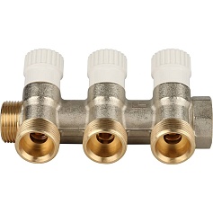 STOUT  Коллектор распределительный 3/4", 3 отвода 3/4"ЕК 