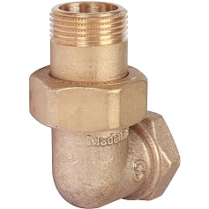 STOUT  Разъемное угловое  соединение "американка" ВН, уплотнение под гайкой o-ring кольцо 3/4"