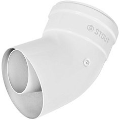 STOUT SCR-6010-000045 STOUT Отвод 45° традиц. коакс. D60(п-м)/100(п-м)