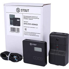 STOUT  Беспроводной комнатный двухпозиционный регулятор ST-294v2, черный