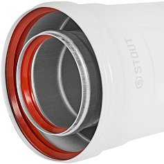 STOUT SCR-8125-000500 STOUT Удлинитель дымохода традиц. коакс. D80(п-м)/125(п-м), L500