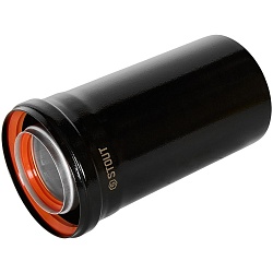STOUT SCR-8125-600250 STOUT Удлинитель дымохода традиц. коакс. D80(п-м)/125(п-м), L250, ЧЕРНЫЙ