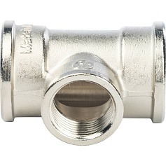 STOUT  Тройник ВВ переходной никелированный 1"X3/4X1"