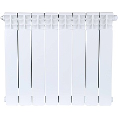 STOUT  Space 500 8 секций радиатор биметаллический нижнее правое подключение RAL9016