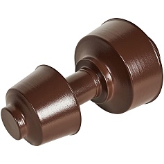 STOUT SCR-8125-800022 STOUT Оголовок вертикальный с ветрозащитой традиц. коакс. D80(п)/125(п) КОРИЧНЕВЫЙ широкий