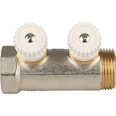 STOUT  Коллектор распределительный 1", 2 отвода 3/4"ЕК 