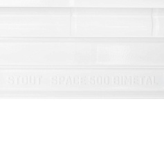 STOUT  Space 500 8 секций радиатор биметаллический боковое подключение RAL9016