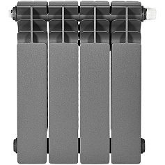 Радиатор биметаллический нижнее правое подключение STOUT TITAN VENTIL 350 4 секции (графит RAL 7024)