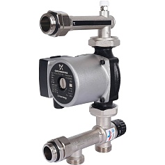 STOUT  Насосно-смесительный узел с термостатическим клапаном 20-43°C жидкокристаллическим термометром, с насосом UPSO 25-65, 130 mm