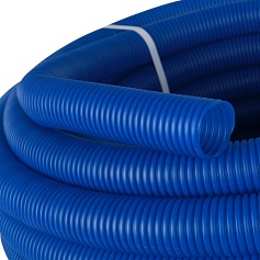 STOUT SPG-0001 Труба гофрированная ПНД, цвет синий, наружным диаметром 40 мм для труб диаметром 32 мм