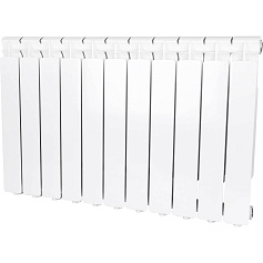 STOUT  Bravo 500 11 секций радиатор алюминиевый боковое подключение RAL9010