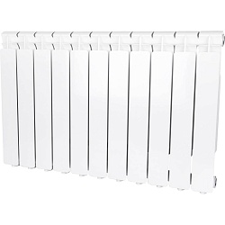 STOUT  Bravo 500 11 секций радиатор алюминиевый боковое подключение RAL9010