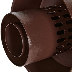 STOUT SCR-8125-800022 STOUT Оголовок вертикальный с ветрозащитой традиц. коакс. D80(п)/125(п) КОРИЧНЕВЫЙ широкий