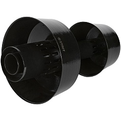 STOUT SCR-6010-800013 STOUT Оголовок вертикальный с ветрозащитой традиц. коакс. D60(п)/100(п) ЧЕРНЫЙ широкий