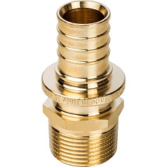 STOUT  Переходник с наружной резьбой 25xR 3/4" для труб из сшитого полиэтилена аксиальный