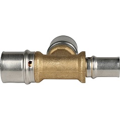 STOUT   Тройник переходной 26х26х16 для металлопластиковых труб прессовой