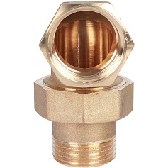 STOUT  Разъемное угловое  соединение "американка" ВН, уплотнение под гайкой o-ring кольцо 1"