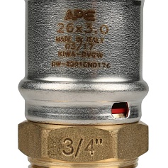 STOUT   Переходник с наружной резьбой 3/4"х26 для металлопластиковых труб прессовой