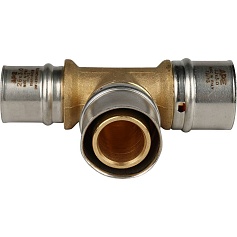 STOUT   Тройник переходной 32x32x26 для металлопластиковых труб прессовой