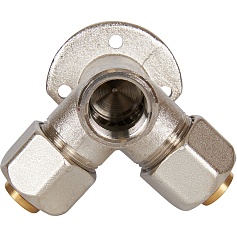 STOUT   Тройник настенный с креплением для металлопластиковых труб винтовой