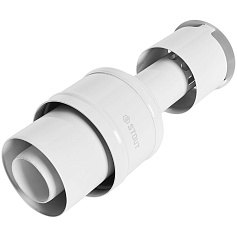 STOUT SCR-8610-800001 STOUT Оголовок вертикальный с ветрозащитой конденсац. коакс. D60(п)/100(п) БЕЛЫЙ узкий