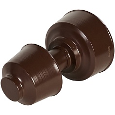 STOUT SCR-8012-800022 STOUT Оголовок вертикальный с ветрозащитой конденсац. коакс. D80(п)/125(п) КОРИЧНЕВЫЙ широкий