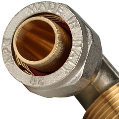 STOUT   Угольник-переходник с наружной резьбой 3/4"х20 для металлопластиковых труб винтовой