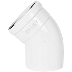 STOUT SCR-6010-000045 STOUT Отвод 45° традиц. коакс. D60(п-м)/100(п-м)