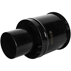 STOUT SCR-0080-800011 STOUT Оголовок вертикальный с ветрозащитой сварной традиц. D80(п) ЧЕРНЫЙ узкий