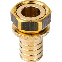 STOUT  Переходник с накидной гайкой 25xG 3/4" для труб из сшитого полиэтилена аксиальный