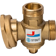 STOUT SVM-0050 Термостатический смесительный клапан G 1"M-G 1"1/2 F-G 1"M   70°С