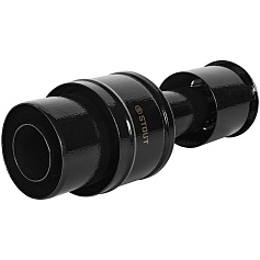 STOUT SCR-6010-800012 STOUT Оголовок вертикальный с ветрозащитой традиц. коакс. D60(п)/100(п) ЧЕРНЫЙ узкий