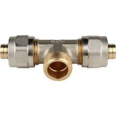 STOUT   Тройник-переходник с наружной резьбой 1/2"х16 для металлопластиковых труб винтовой