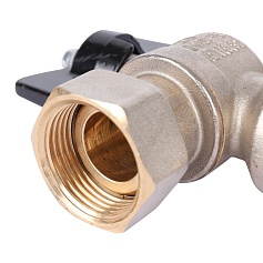 STOUT  Кран шаровой с накидной гайкой угловой, ВР/накидная гайка, ручка бабочка 3/4x3/4