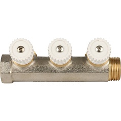 STOUT  Коллектор распределительный 3/4", 3 отвода 3/4"ЕК 