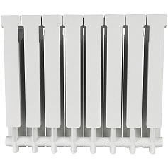 STOUT ALPHA 500 8 секций радиатор алюминиевый боковое подключение (белый RAL 9016)