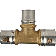 STOUT  Тройник переходной 32х26х26 для металлопластиковых труб прессовой