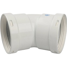 STOUT  Элемент дымохода отвод 45° м/м DN80