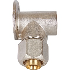 STOUT   Тройник настенный с креплением для металлопластиковых труб винтовой