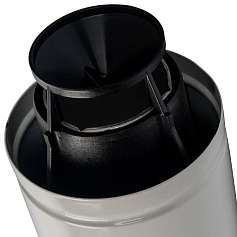 STOUT  Элемент дымохода DN60/100 конечный участок 830мм дымохода для горизонт. прохода через стену с оголовком из пластика