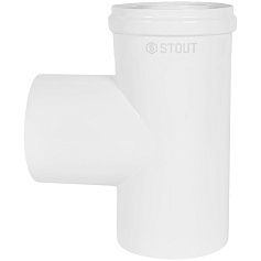 STOUT SCR-6010-000022 STOUT Ревизионный элемент Т-образный традиц. коакс. D60(п-м)/100(п-м) с заглушкой