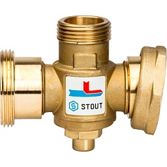 STOUT SVM-0050 ермостатический смесительный клапан G 1"1/2M-G 1"1/2F-G 1"M 70°С