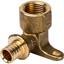 STOUT  Угольник настенный с креплением 16xRp 1/2" для труб из сшитого полиэтилена аксиальный