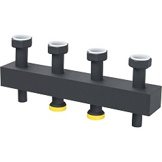 STOUT SDG-0016 Стальной распределительный коллектор 2 отопительных контура. В теплоизоляции DN 25