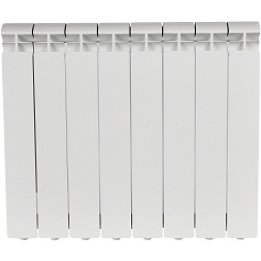 STOUT ALPHA 500 8 секций радиатор алюминиевый боковое подключение (белый RAL 9016)